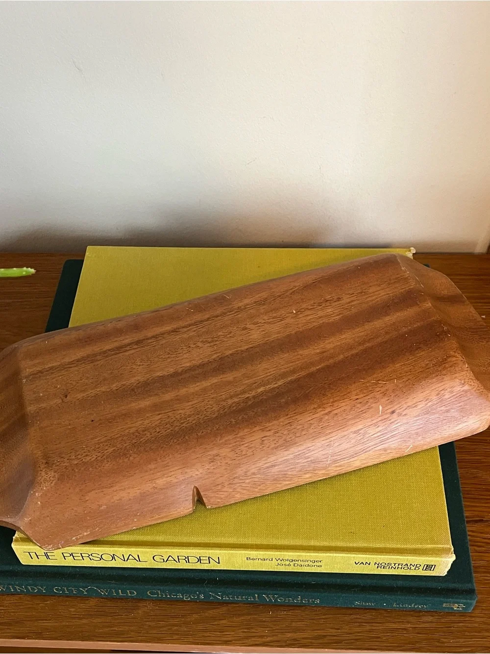 Wooden Divided Serving Tray - Warm Brown